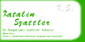 katalin szattler business card